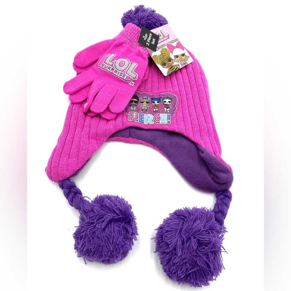 Girls 2-Pc. LOL Surprise! Hat & Gloves Set One Size Fits Most